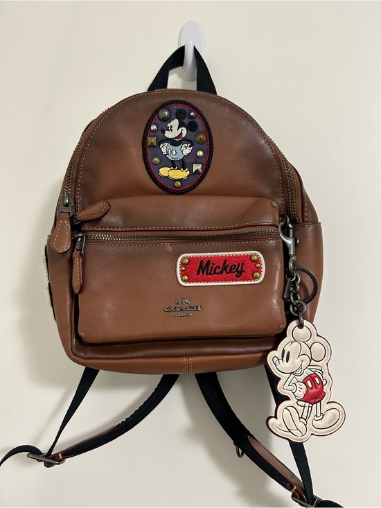Coach Handbags - Rare Coach x Disney Mickey Mouse Brown Leather Backpack Mini Charlie Style